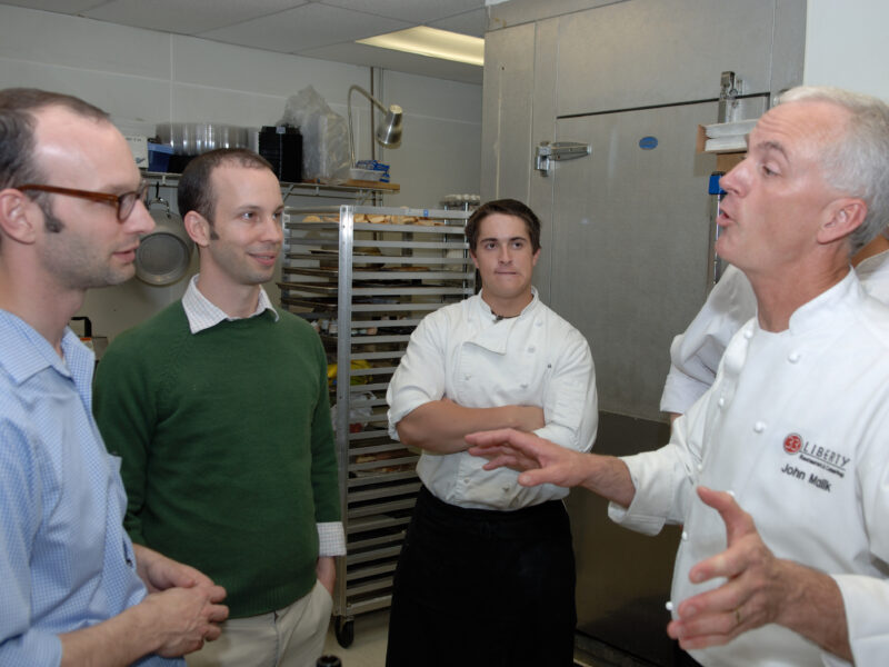 Discussing the importance of boiled peanuts with the Lee Brothers and Chef Joseph Cash and Chef Jeff Kelly.